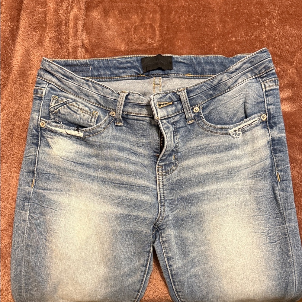 Buckle Black Women's Faded Blue Boot Cut Jeans